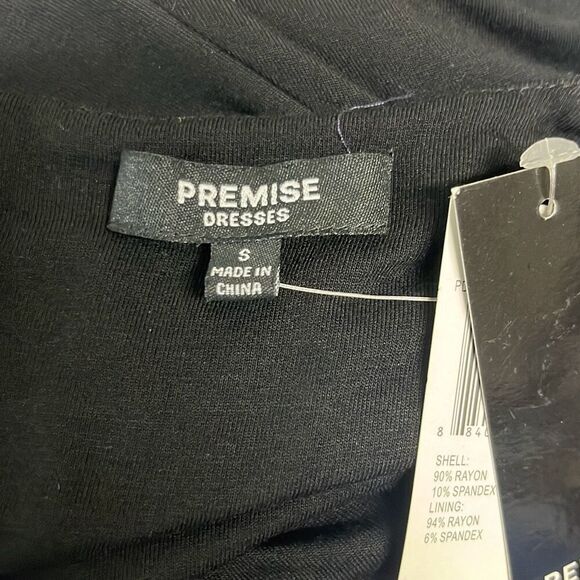 Premise Small Black Brass Studded Embellished Bodycon Dress NWT Cocktail Party - Picture 8 of 12